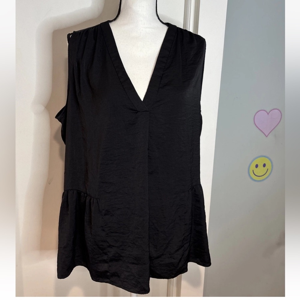 Vince Camuto 2X Black Sleeveless Tank Top